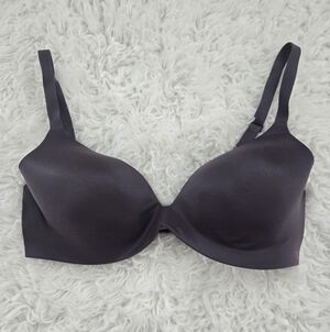 Victoria's Secret Lined Semi Demi Black Bra. Size 36D. Good preowned condition.